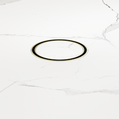 Nero 130mm Round Tile Insert Floor Waste 80mm Outlet Brushed Gold