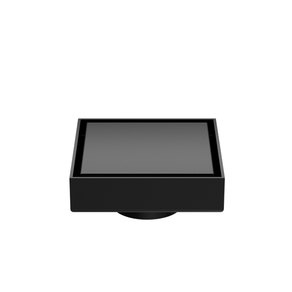 Nero 100mm Square Tile Insert Floor Waste 50mm Outlet Matte Black