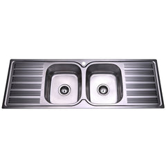 Arden Double Bowl Double Drainer Sink 1380mm