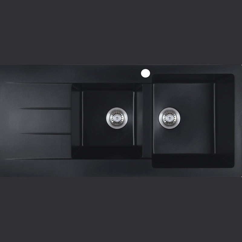Coral Granite Sink One & Half Bowl with drainer 1160x500x210