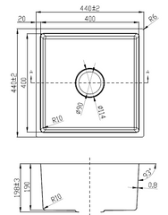 Coral Single Bowl Sink 400mm