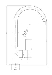 Orta Sink Mixer Gooseneck Chrome