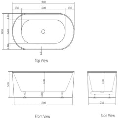 Otti Noosa Bath 1700 Gloss White