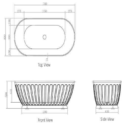 Otti Kensington Bath 1700 Matt White