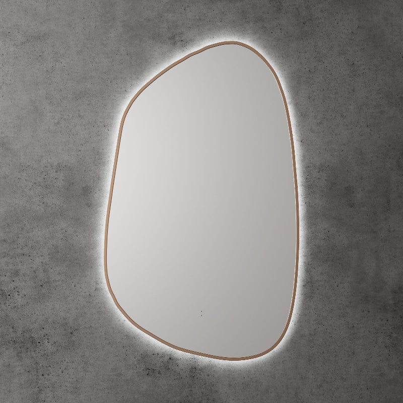Sorrento LED Mirror with Brushed Bronze Frame