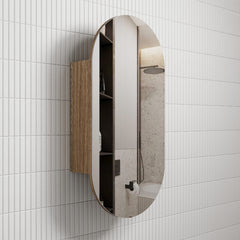 Monaco Matte White Frameless Sculpted Shaving Cabinet