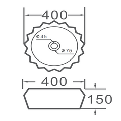 Aurea Oslo Diamond Round Ceramic Above-Counter Basin
