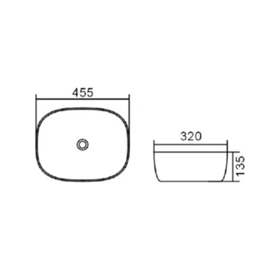 Otti Artis O'96 Oval Matte White Basin 455X320X135mm