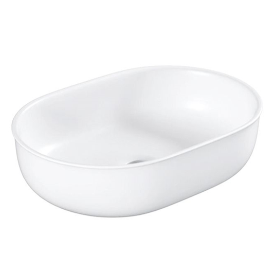 Otti Bronte Oval Matte White Basin 500x350x130mm