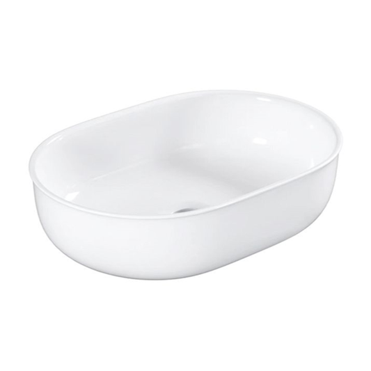 Otti Bronte Oval Gloss White Basin 500x350x130mm