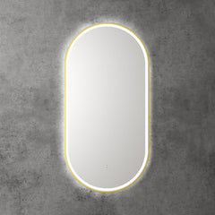 Monaco LED Mirror with Brushed Bronze Frame