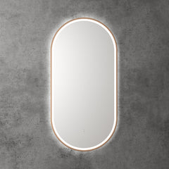 Monaco LED Mirror with Brushed Bronze Frame