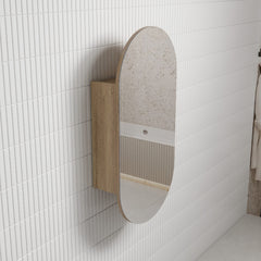 Monaco Matte White Frameless Sculpted Shaving Cabinet