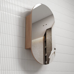 Monaco Matte White Frameless Sculpted Shaving Cabinet