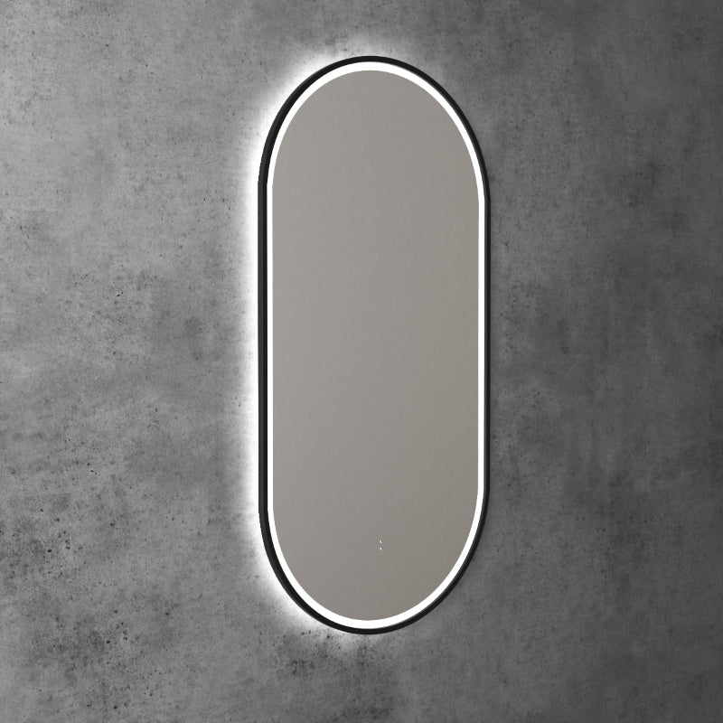 Monaco LED Mirror with Matte Black Frame