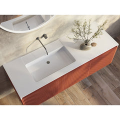 Belbagno Rimini Wall Hung Vanity Potters Clay 1400mm