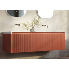 Belbagno Rimini Wall Hung Vanity Potters Clay 1500mm