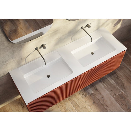 Belbagno Rimini Wall Hung Vanity Potters Clay 1500mm