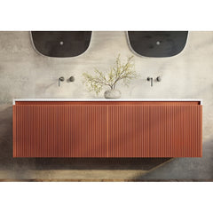 Belbagno Rimini Wall Hung Vanity Potters Clay 1500mm