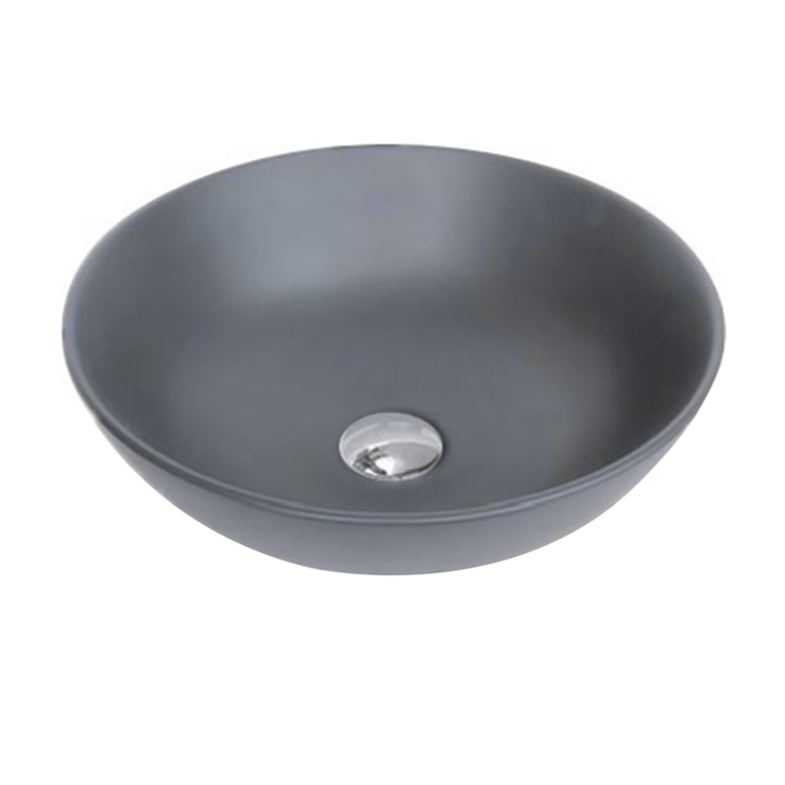 Otti Bondi Ceramic Round Matte Grey Basin 400x400x135mm