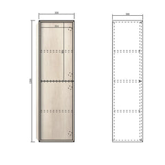 Otti Byron Tall Boy 1200x350x300 Natural Oak