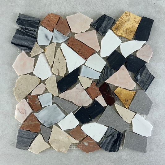 Crazy Mix Marble Honed Mosaic