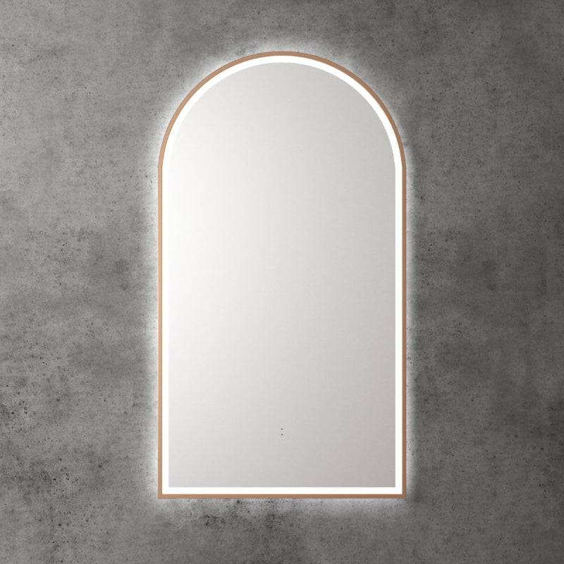 Florence LED Mirror with Brushed Nickel Frame