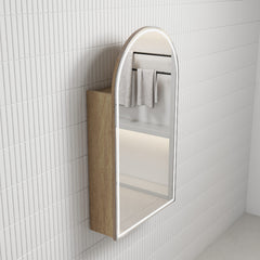 Florence LED Matte White Shaving Cabinet Frameless
