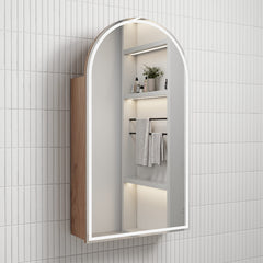 Florence LED Matte White Shaving Cabinet Frameless
