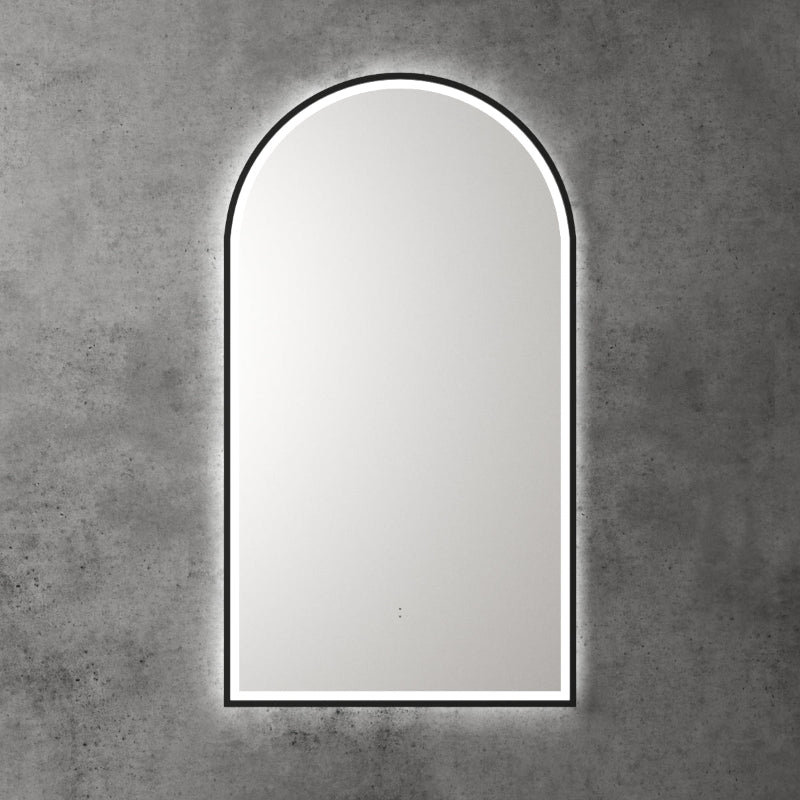 Florence LED Mirror with Matte Black Frame