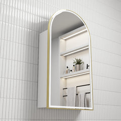 Florence LED Matte White Shaving Cabinet Frameless