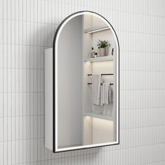 Florence LED Matte White Shaving Cabinet Frameless