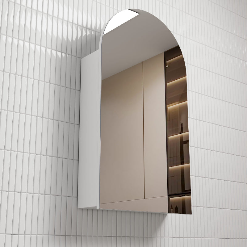 Florence Matte White Frameless Sculpted Shaving Cabinet