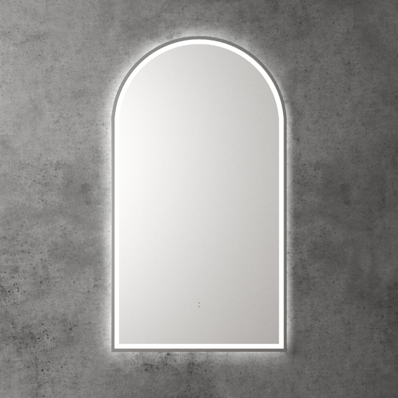 Florence LED Mirror with Gun Metal Frame