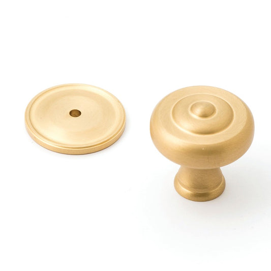 Castella Decade Fluted Knob with Backplate (Many colours)