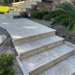 Classic Tumbled Travertine 610x406x30/60 Drop Edge