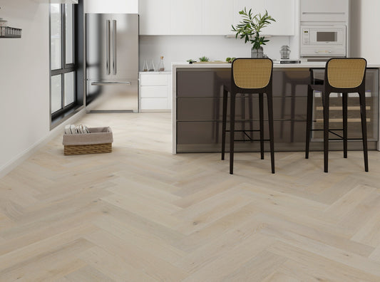 Herringbone Engineered Flooring Latte Oak