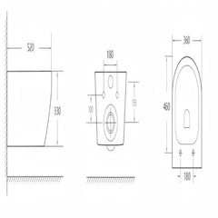 Senza Tornado Rimless Flush Wall-Hung Pan