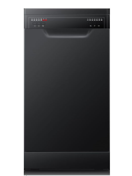 DI LUSSO DW45MBP Black Freestanding Dishwasher 450mm 9 place settings