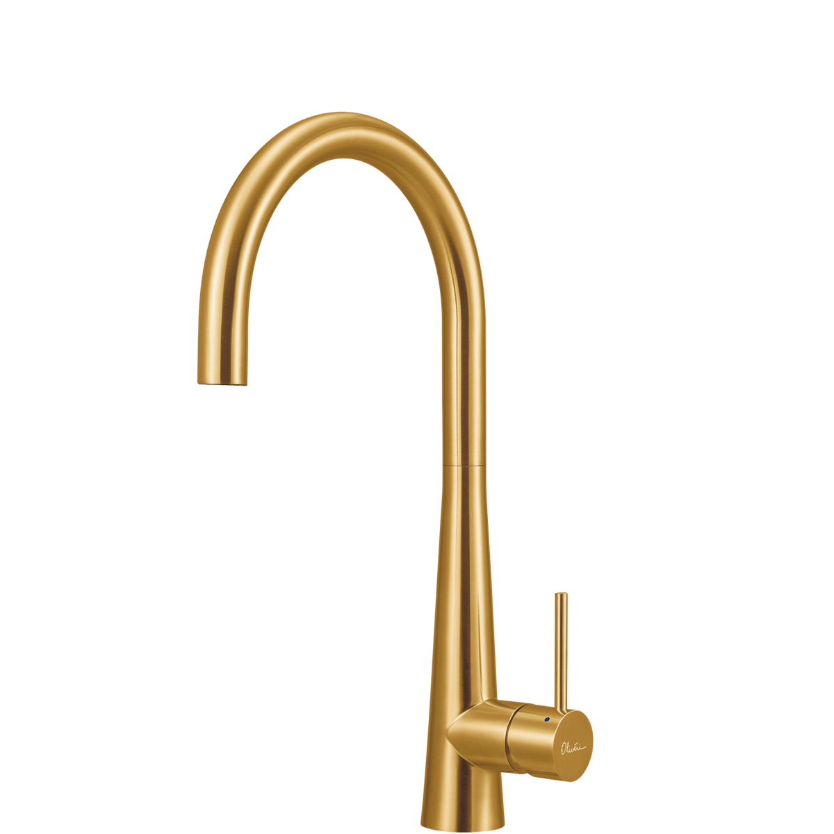 Oliveri Essente 316 Stainless Steel Goose Neck Mixer Brushed Gold