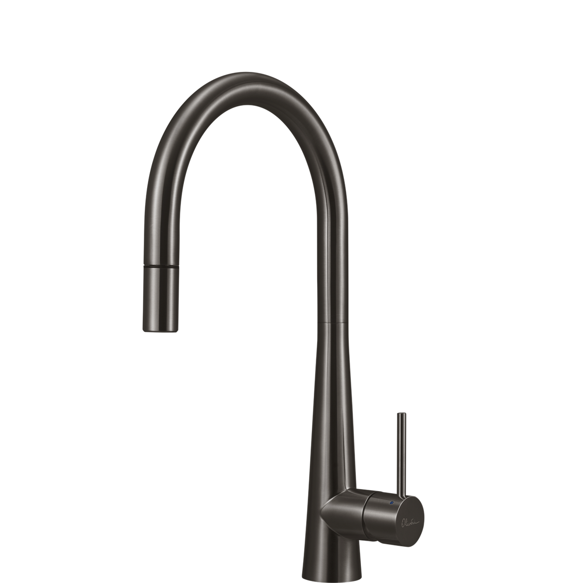 Oliveri Essente 316 Stainless Steel Goose Neck Pull Out Mixer Gunmetal