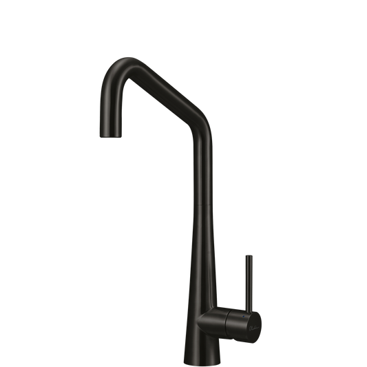 Oliveri Essente 316 Stainless Steel Square Goose Neck Mixer Brushed Black