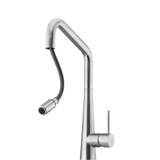 Oliveri Essente 316 Stainless Steel Square Goose Neck Pull Out Mixer