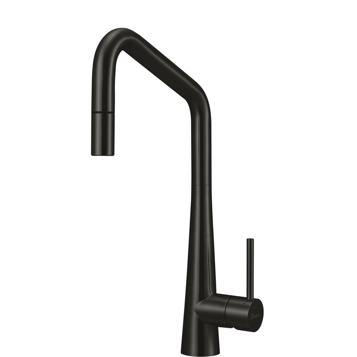 Oliveri Essente 316 Stainless Steel Square Goose Neck Pull Out Mixer Brushed Black