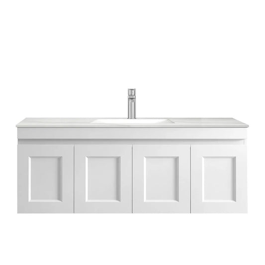 Otti Hampton Mark II Satin White Wall Hung Vanity 1200x455x445