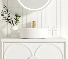 Otti Laguna Satin White Wall Hung Vanity 740x460x550mm