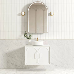 Otti Laguna Satin White Wall Hung Vanity 740x460x550mm