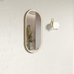 Otti LED Brighton 900x450 Gold Metal Frame Mirror with Tuffi Glass