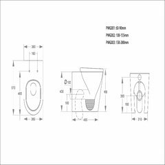 Coren Tornado Rimless Wall Faced Floor Pan Gloss White