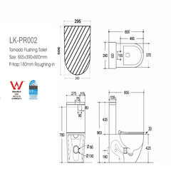 Avio Tornado Rimless Toilet Suite